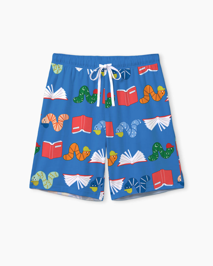 Bookworm Family Matching Bamboo Men Short Sleeve Short Pajama Set
