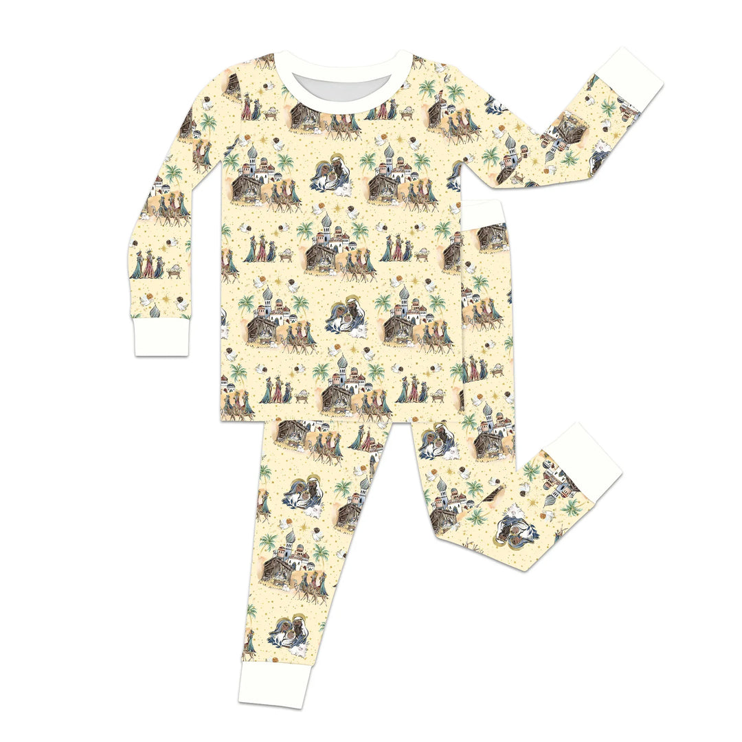 Nativity Christmas Family Matching Family Two Piece Long Sleeve Pajama Set