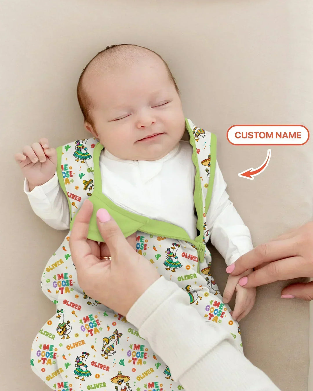 Custom name Me Goose-ta Bamboo Sleep Bag