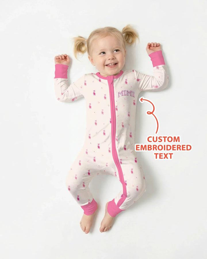 Custom Embroidered Mommy and Me Matching Bamboo Convertible Zippy