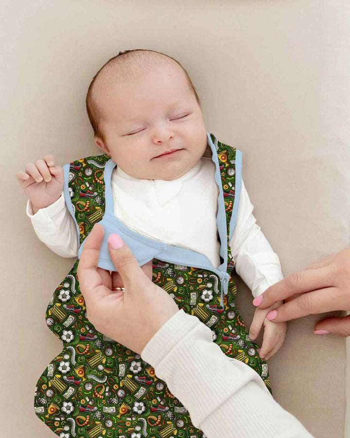 Green Soccer All-Star Bamboo Sleep Bag
