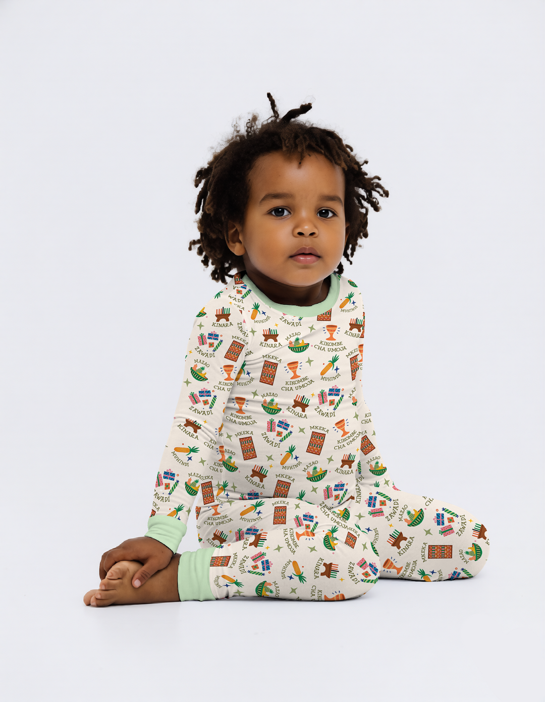 Kwanzaa Spirit Two Piece Long Sleeve Pajama Set