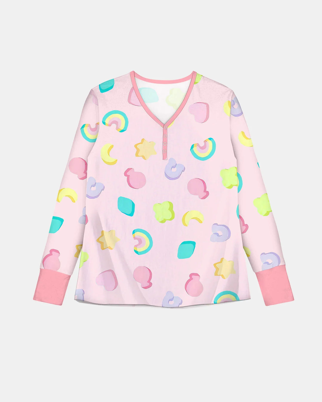 Pastel Lucky Charms Scatter Women Pajama Set