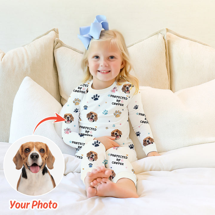 Custom Dog Photo Pattern Protected By Pajama