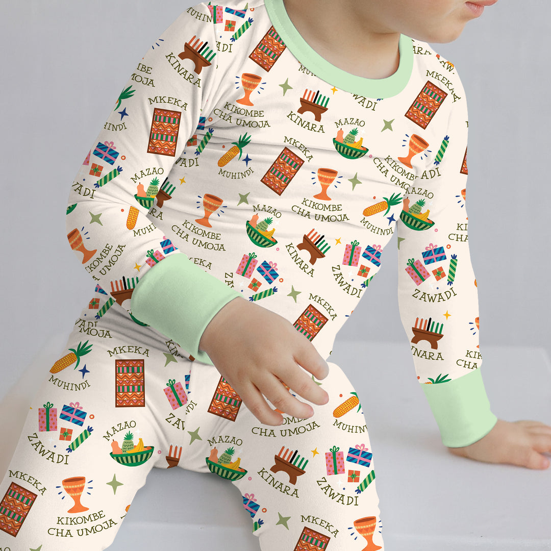 Kwanzaa Spirit Two Piece Long Sleeve Pajama Set
