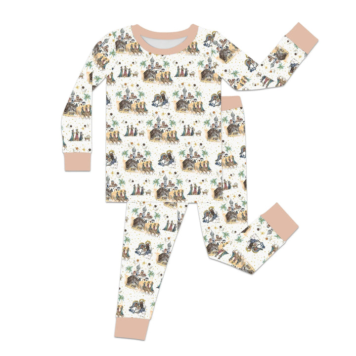 Nativity Christmas Family Matching Family Two Piece Long Sleeve Pajama Set