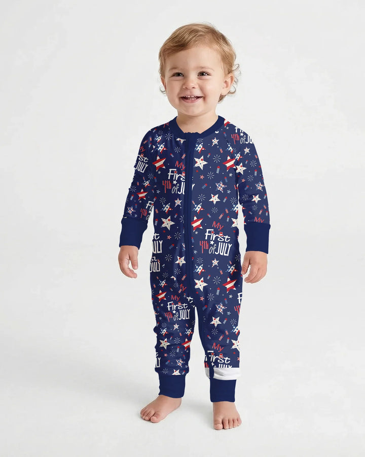 My First 4th of July Star Striped  Bamboo Convertible Zippy