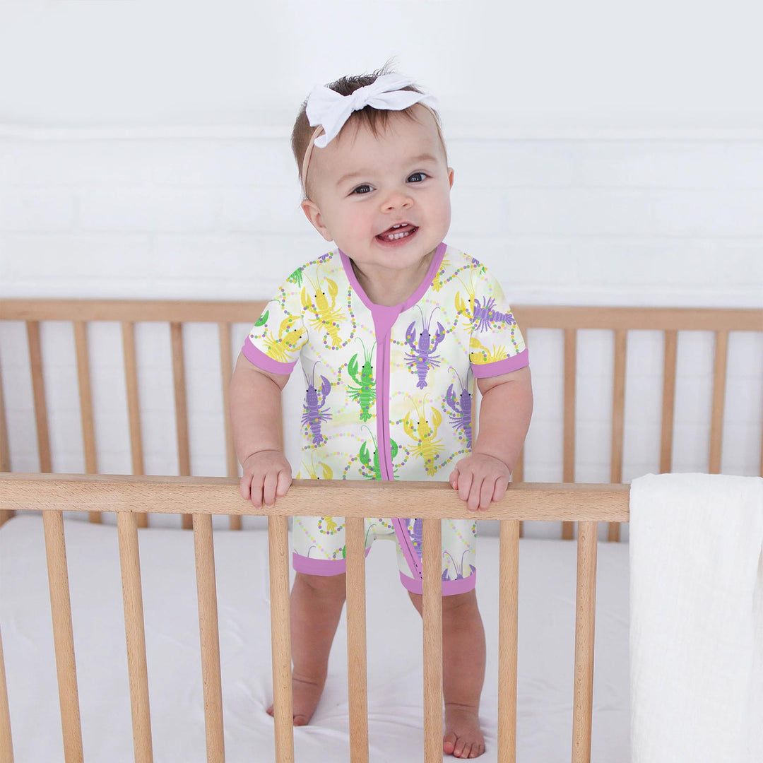 Mardi Gras Crawfish Family Matching Shorty Zippy