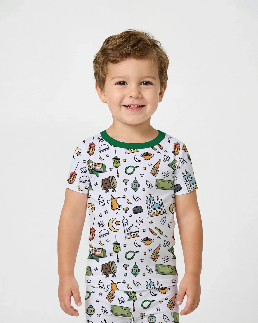 Zweiteiliges, kurzärmliges Pyjama-Set mit Marienkäfern