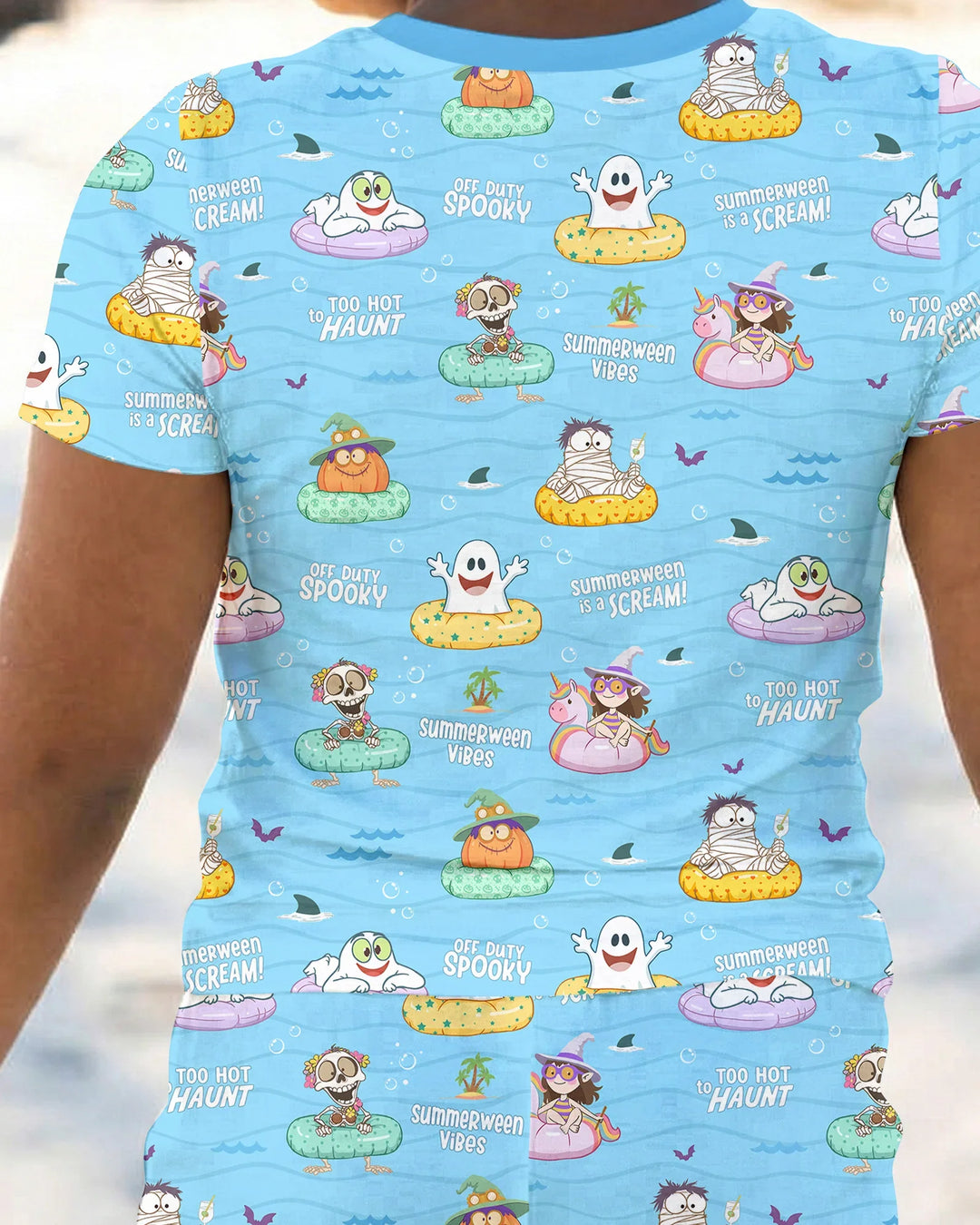 Zweiteiliges, kurzärmliges Pyjama-Set mit Marienkäfern