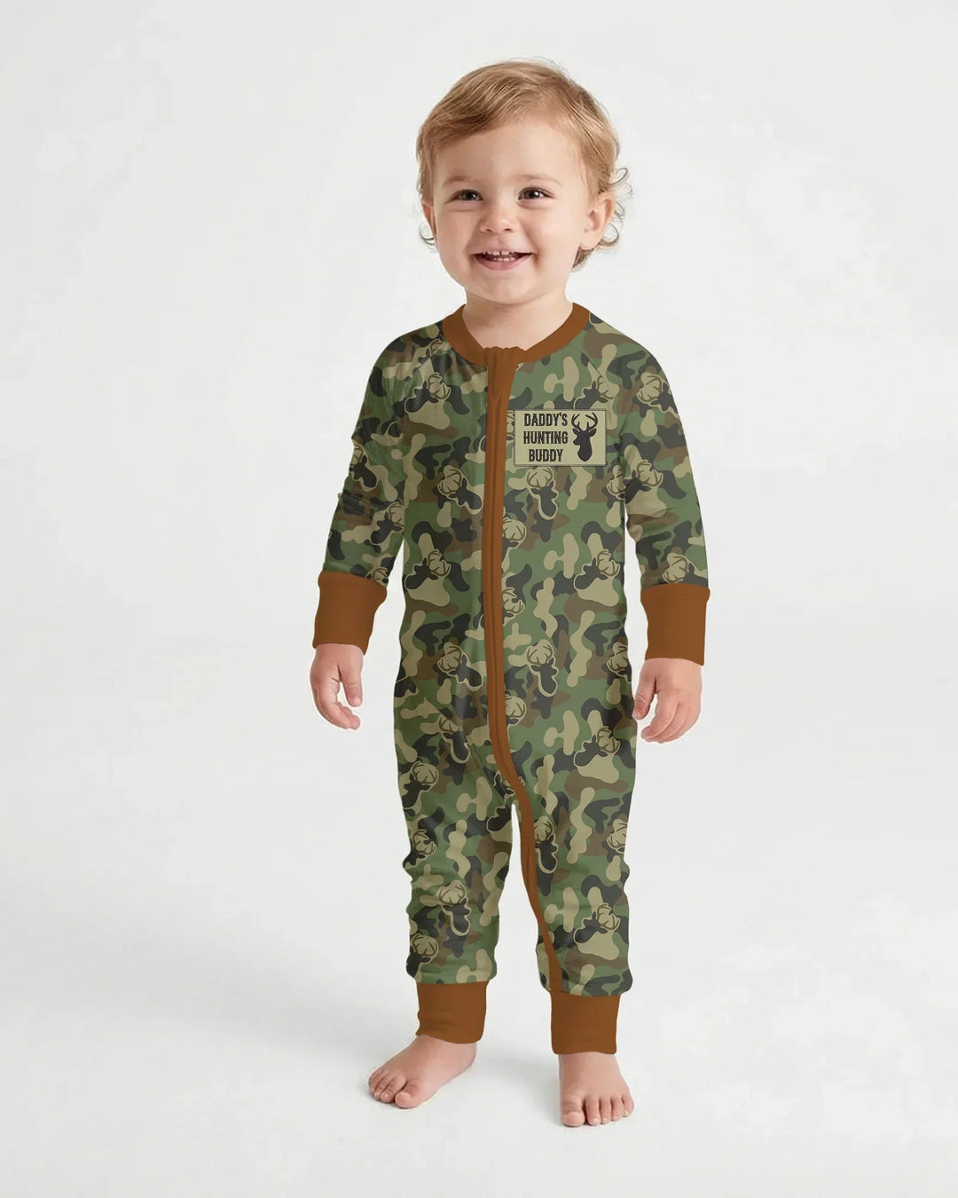 Embroidered Matching With Hunting Dad Bamboo Convertible Zippy