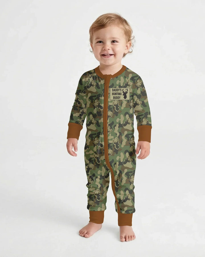 Embroidered Matching With Hunting Dad Bamboo Convertible Zippy