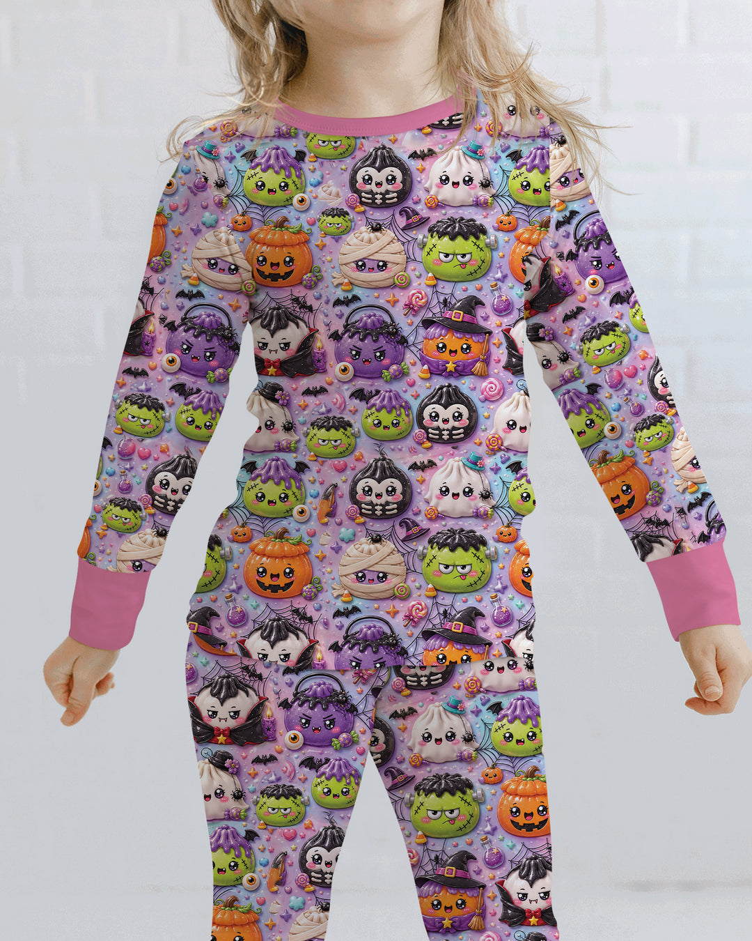 Spooky Dumplings Bamboo Two Piece Long Sleeve Pajama Set