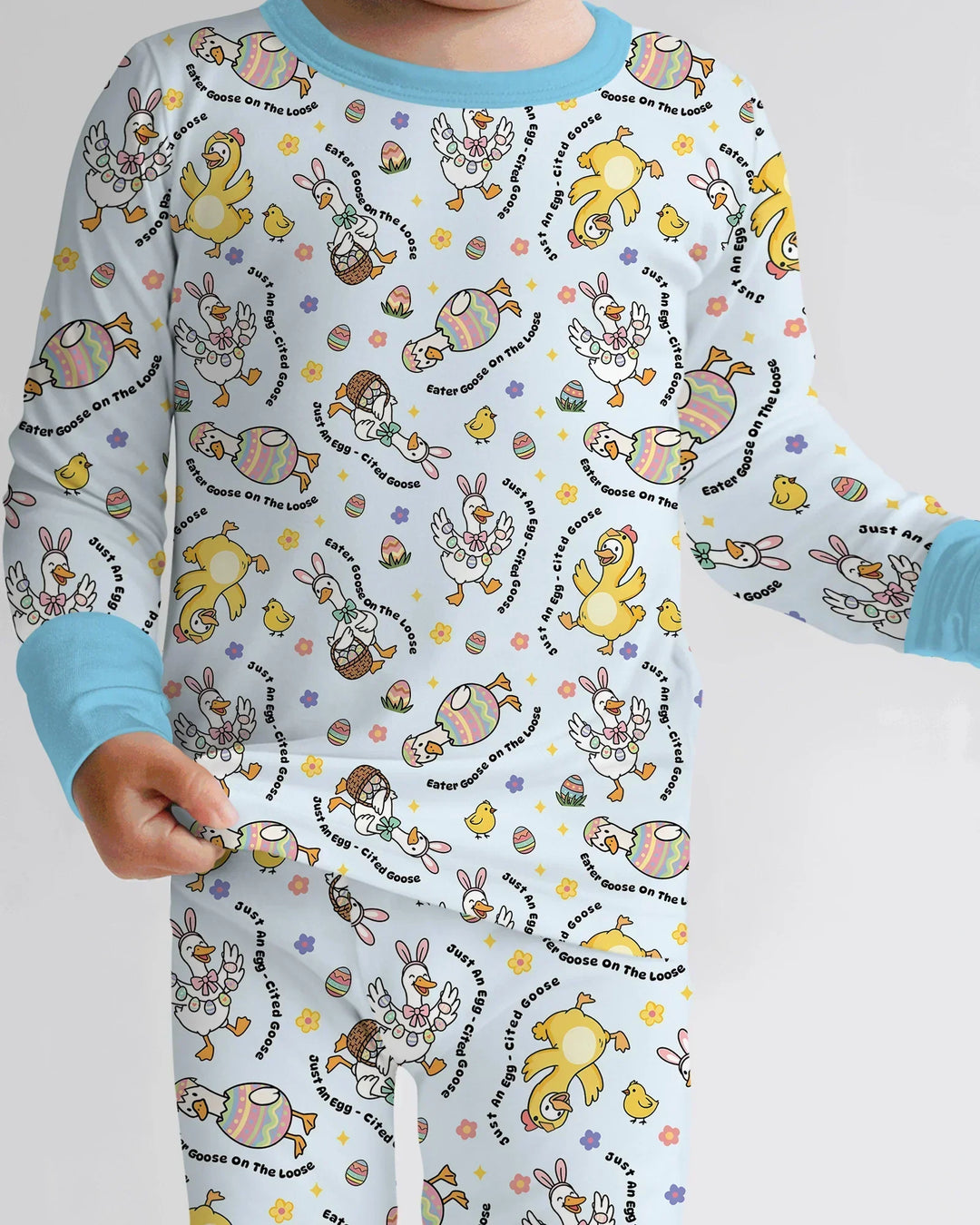 Easter Goose Family Matching Two Piece Long Sleeve Pajama Set