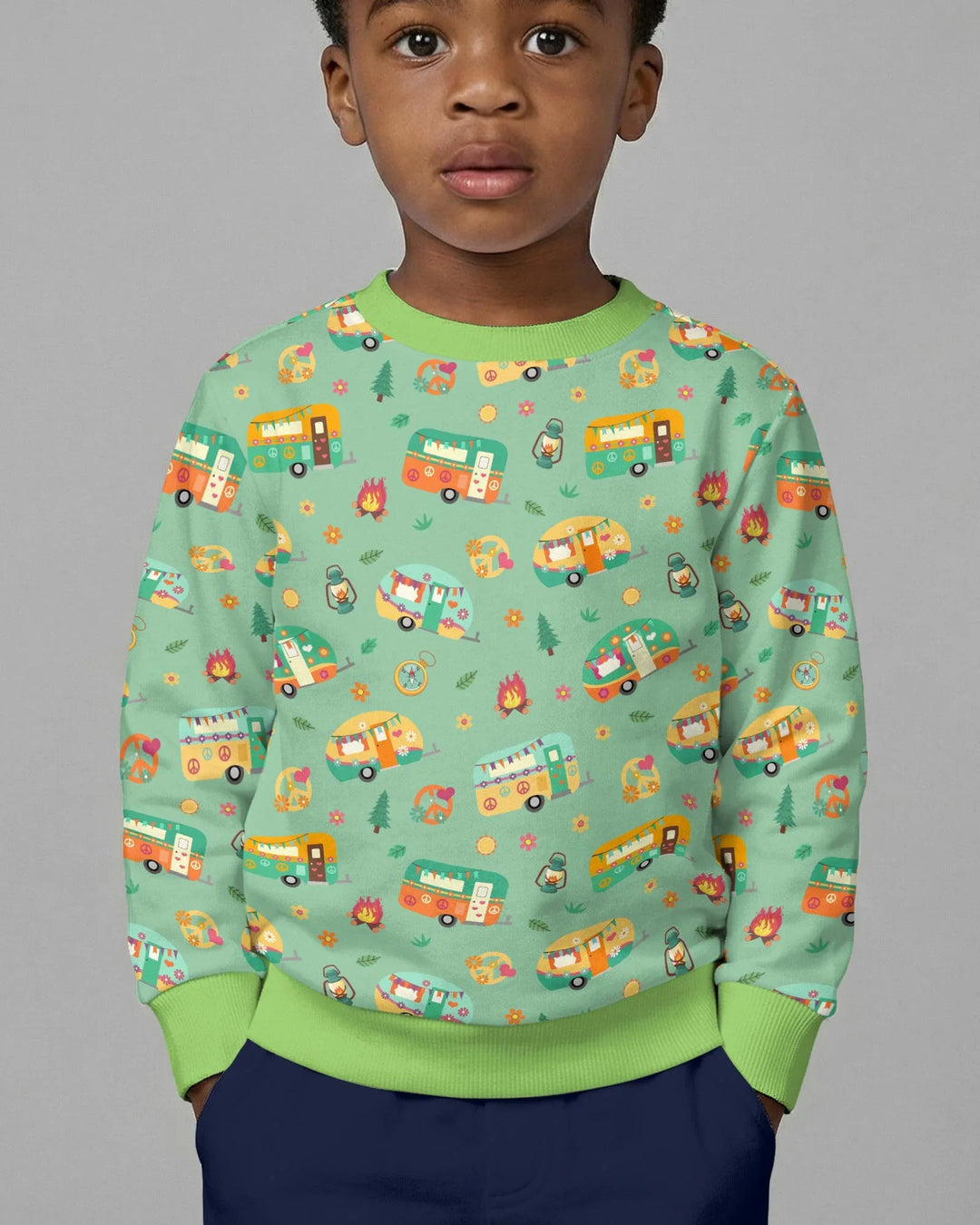 Happy Little Camper Bamboo Crewneck Sweatshirt