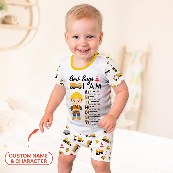 Zweiteiliges Pyjama-Set mit kurzen Ärmeln und Shorts im Sommer-Design