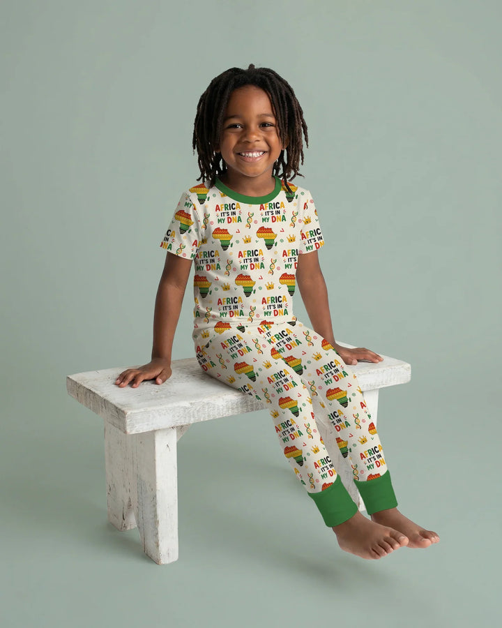 Africa It's In My DNA Bamboo Two Piece Short Sleeve Pajama Set