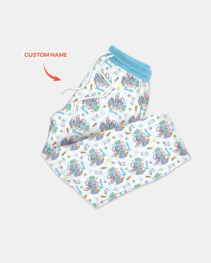 Custom Name Easter Family Matching Men's Pajama Set