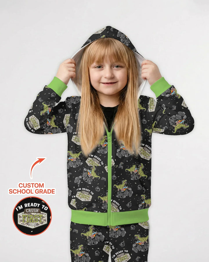 Sudadera con capucha y cremallera de bambú personalizada