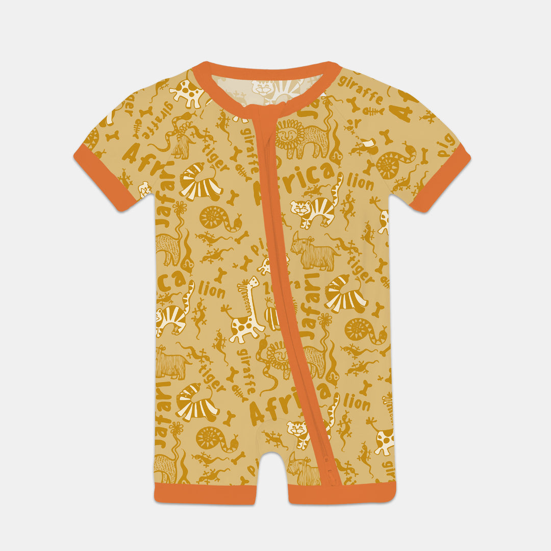 Handdrawn African Animals Shorty Zippy