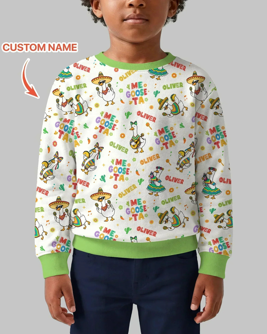 Custom name Me Goose-ta Bamboo Crewneck Sweatshirt