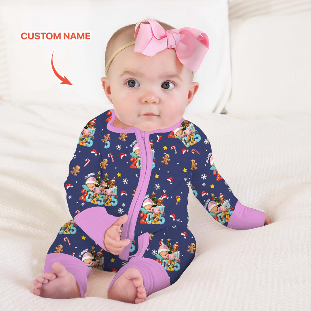 Gerippte Babykleidung mit individuellem Foto - Weich &amp; Skizzenhaft