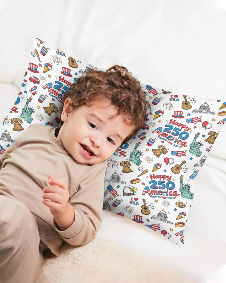 Happy 250 America I love USA Bamboo Pillow Case