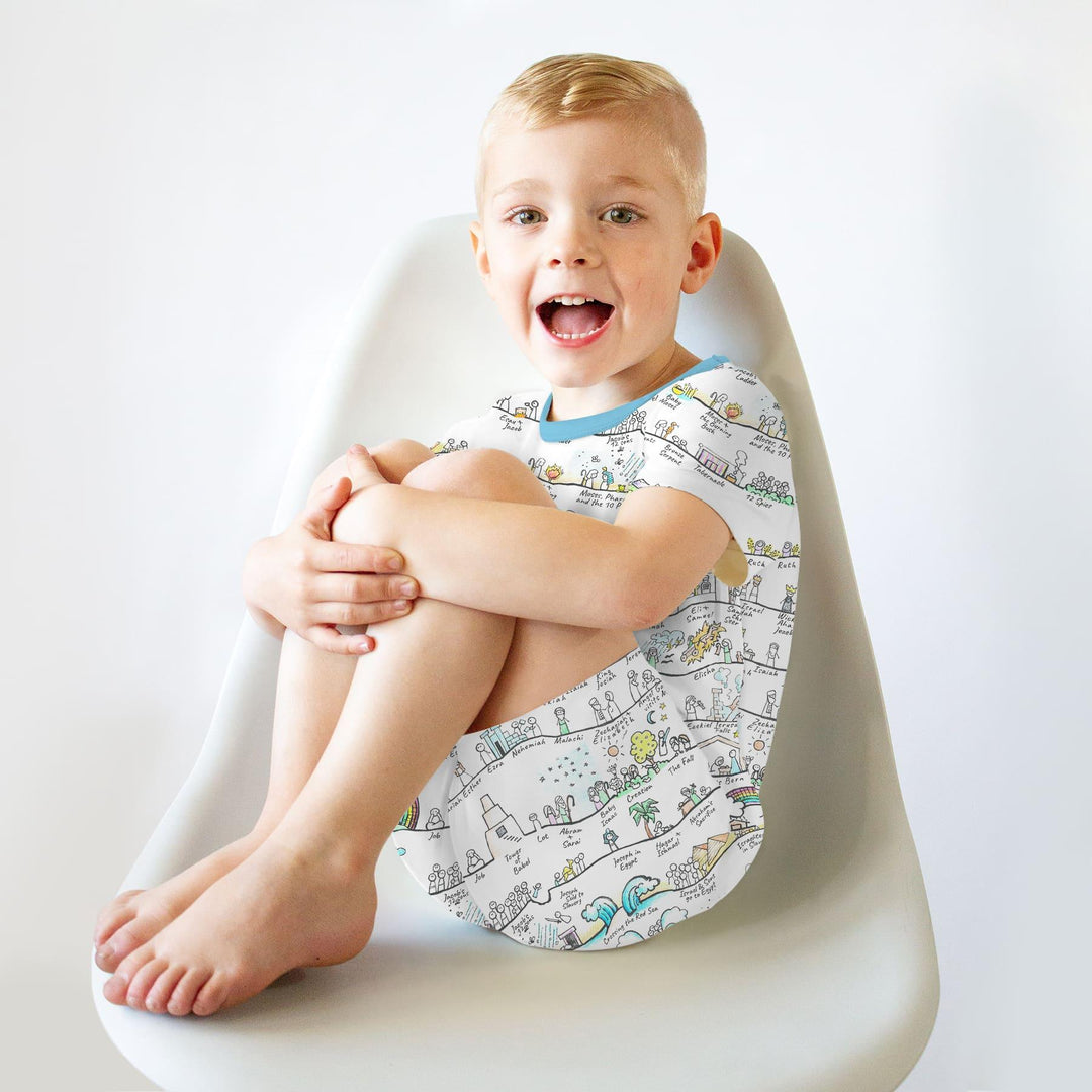 Template Zweiteiliges Pyjama-Set mit kurzen Ärmeln und Shorts