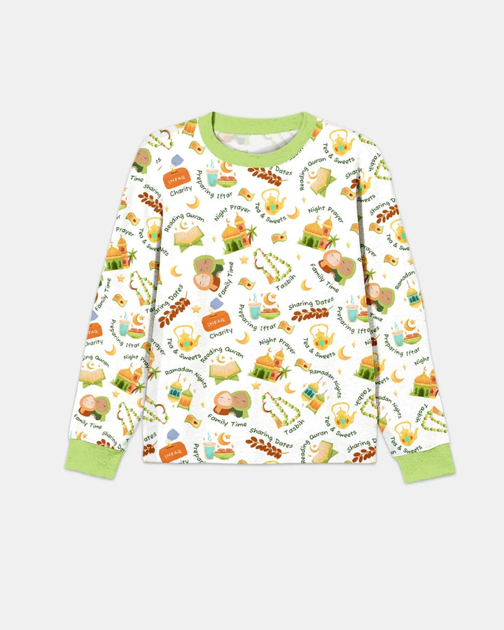 Ramadan Mubarak Matching Family Men's Pajama Set