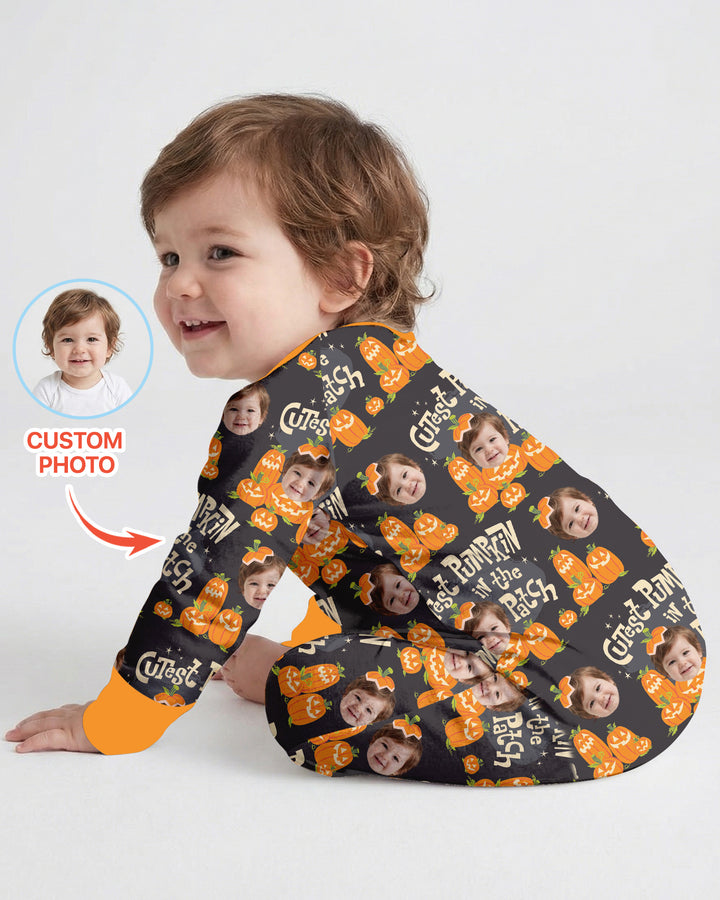 Gerippte Babykleidung mit individuellem Foto - Weich &amp; Skizzenhaft