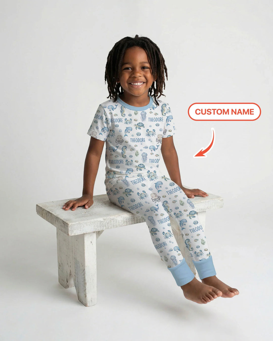 Zweiteiliges, kurzärmliges Pyjama-Set mit Marienkäfern