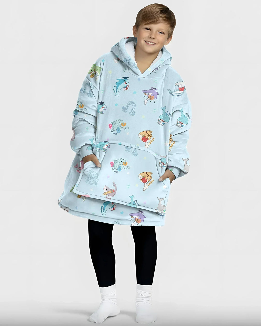 Shark School Bamboo Blanket Hoodie