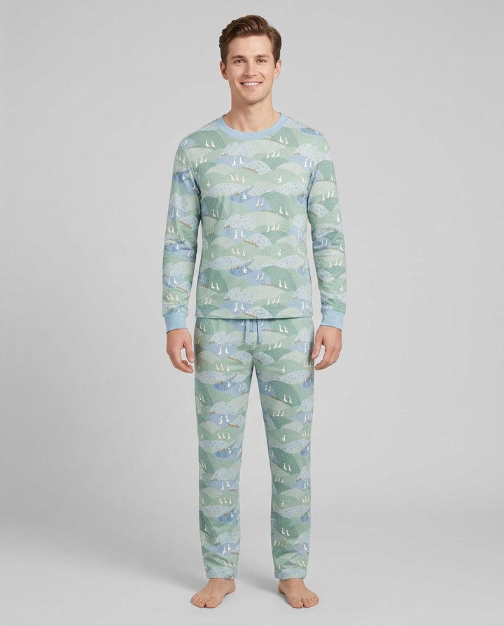 plantilla Conjunto de Pijama de Bambú para Hombre