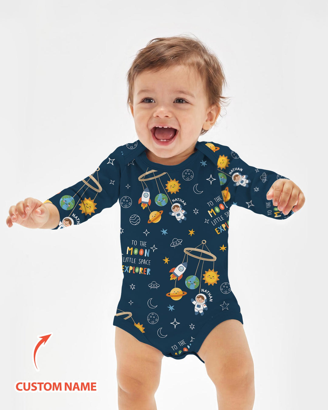 Gerippte Babykleidung mit individuellem Foto - Weich &amp; Skizzenhaft