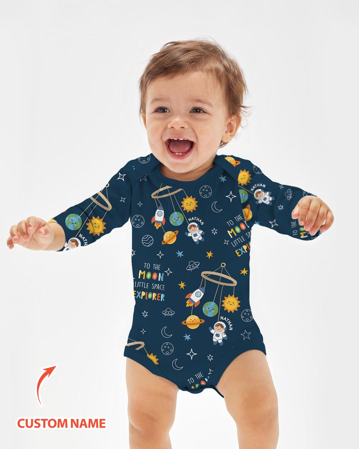 Gerippte Babykleidung mit individuellem Foto - Weich &amp; Skizzenhaft