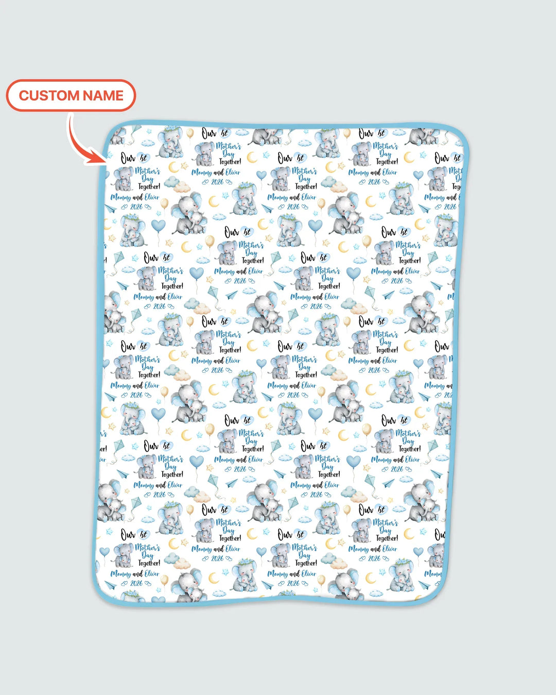 Personalized Our 1st Mother's Day Together Bamboo Blanket