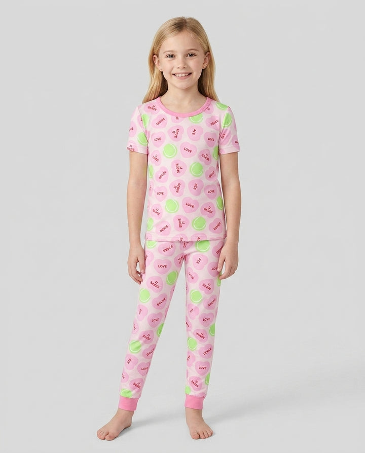 Conjunto de pijama de dos piezas de manga corta de bambú