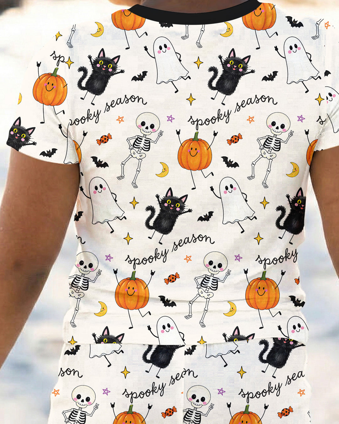 Conjunto de pijama de dos piezas de manga corta de bambú