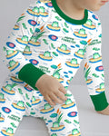 Hoppy Passover Family Matching Bamboo Two Piece Long Sleeve Pajama Set