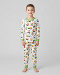 Farm Vehicles God Says I am Bamboo Two Piece Long Sleeve Pajama Set