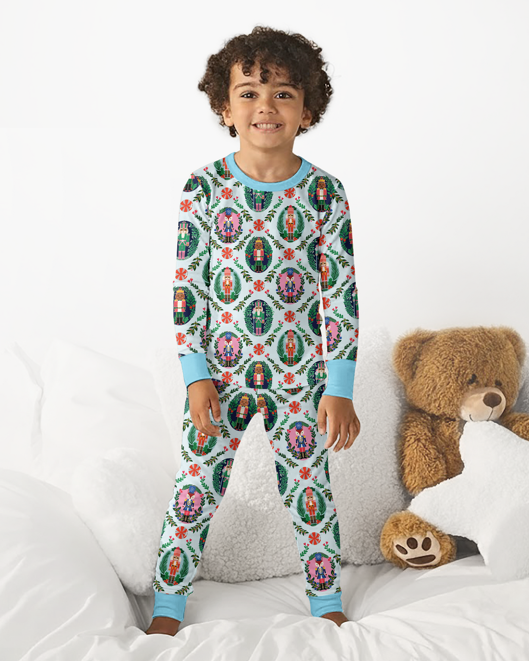 Whimsical Nutcracker Bamboo Two Piece Long Sleeve Pajama Set