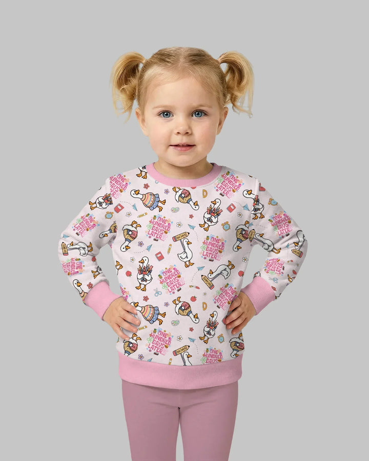 One Hundred Days Later Silly Goose Crewneck Sweatshirt