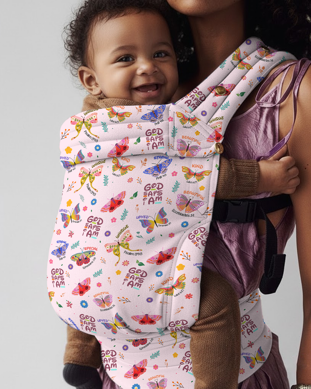God Says I Am Butterfly Baby Carrier