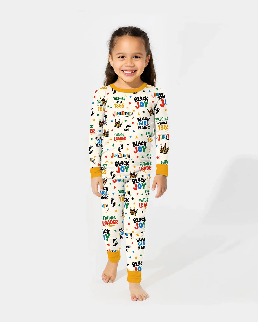 Juneteenth Black Girl Magic Bamboo Two Piece Long Sleeve Pajama Set