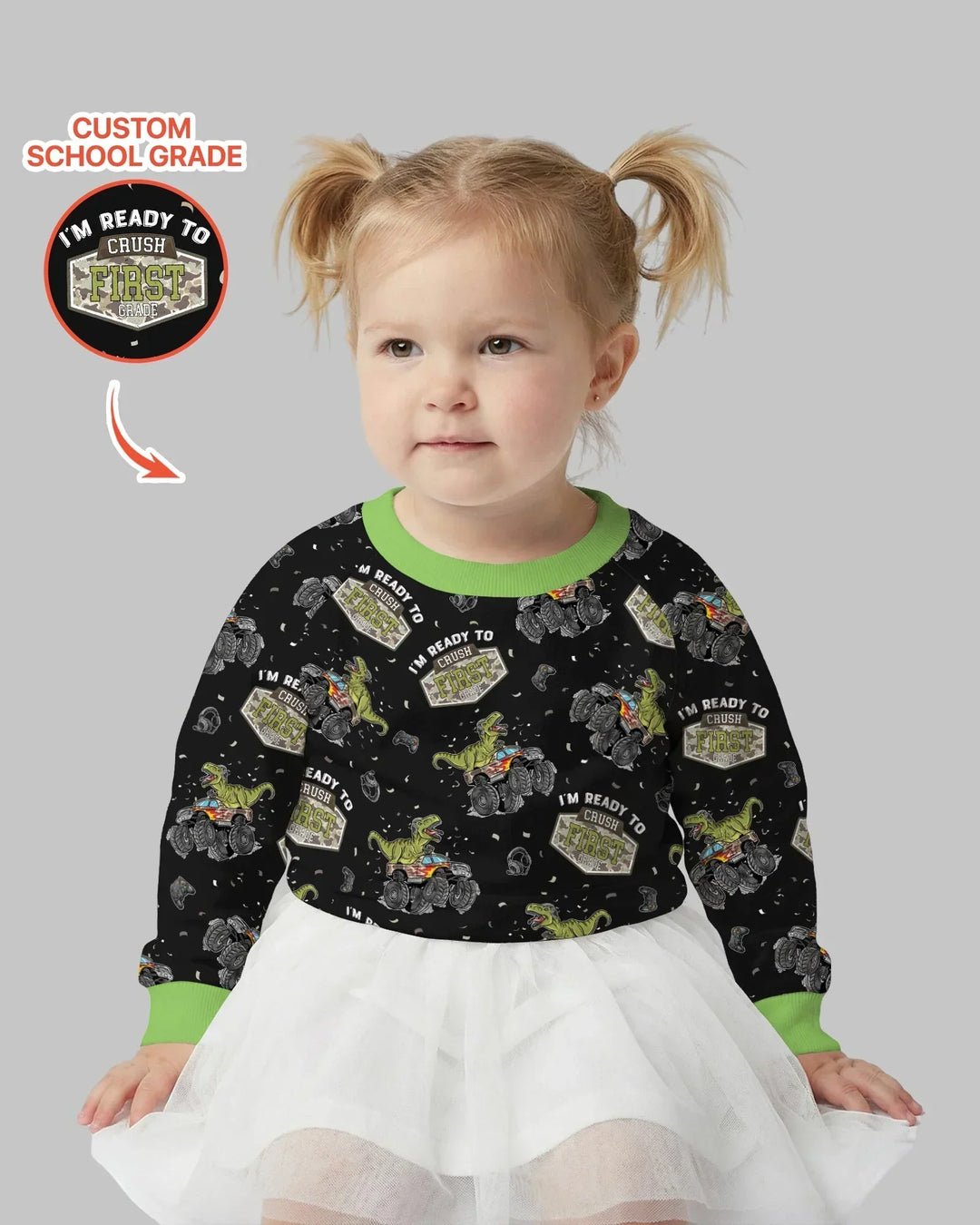 Sudadera de cuello redondo de bambú con plantilla personalizada