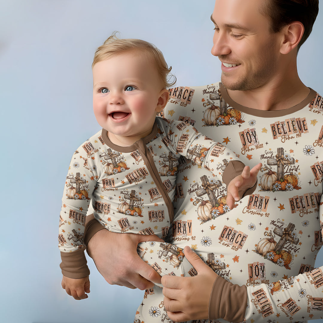 Floral Fall Give Thanks To The Lord Bamboo Convertible Zippy