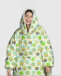 Sudadera con capucha y manta de bambú portátil de San Patricio