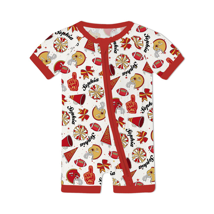 Custom Name Football Cheerleader Shorty Zippy