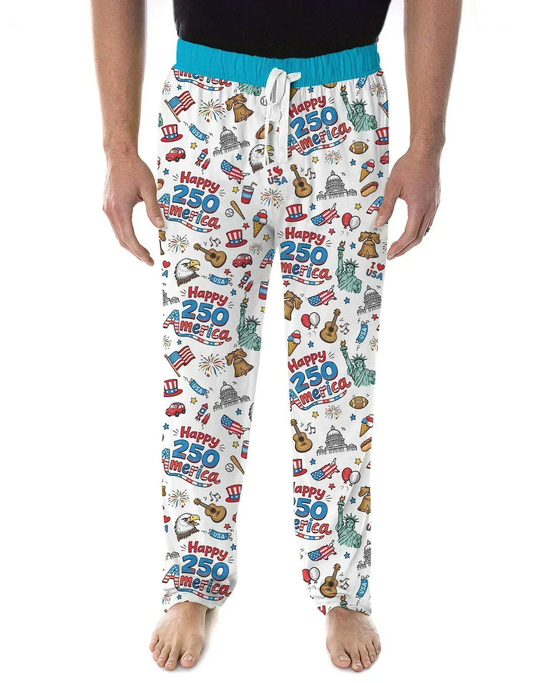 Happy 250 America I love USA Bamboo Men's Pajama Set