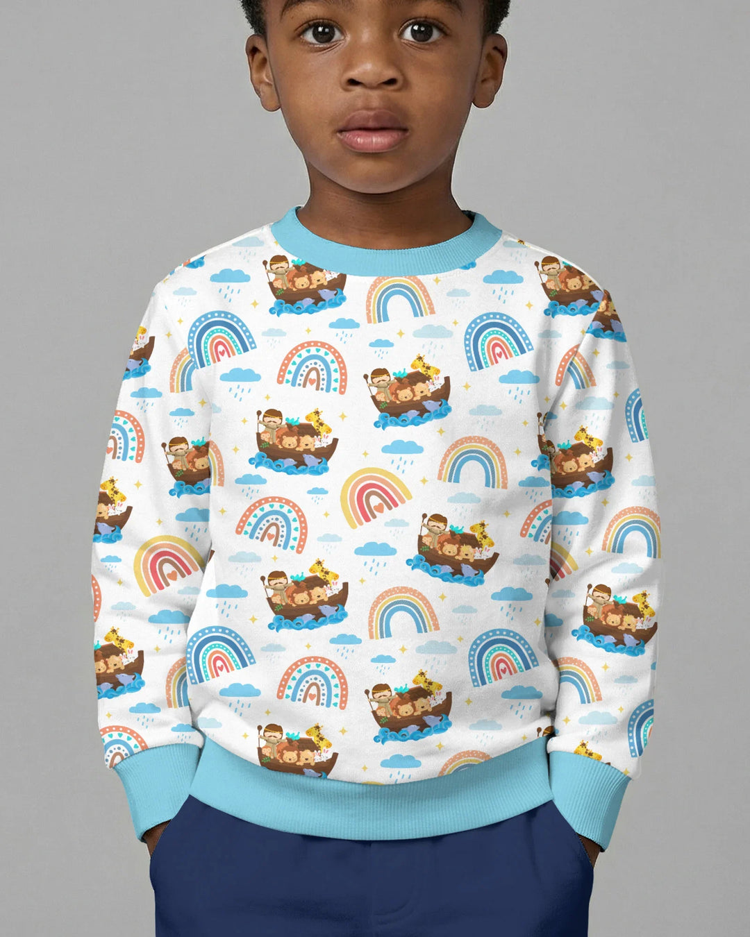 Noah’s Ark & God’s Rainbow Promise Crewneck Sweatshirt